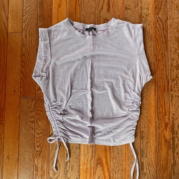 Tops - light pastel purple muscle tee ruched tank top